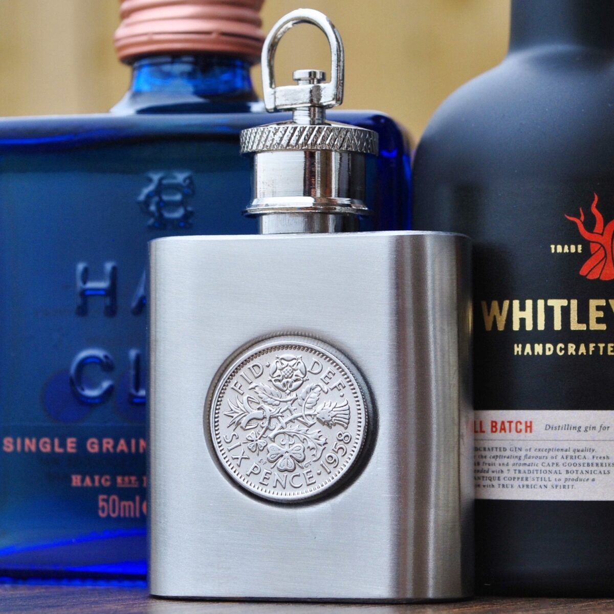 1960 Lucky Sixpence Hip Flask - Image 3