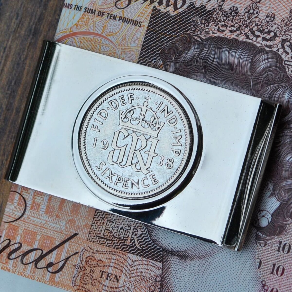 1940 Lucky Sixpence Money Clip