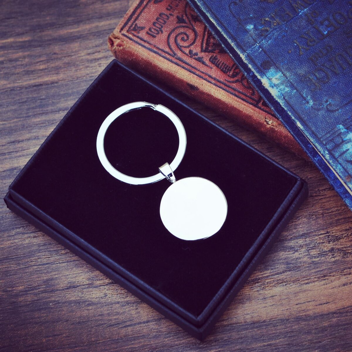 1970 Five Pence Coin Keyring, 55th Birthday Gift- Silver - Heads and Tails Coin Jewellery