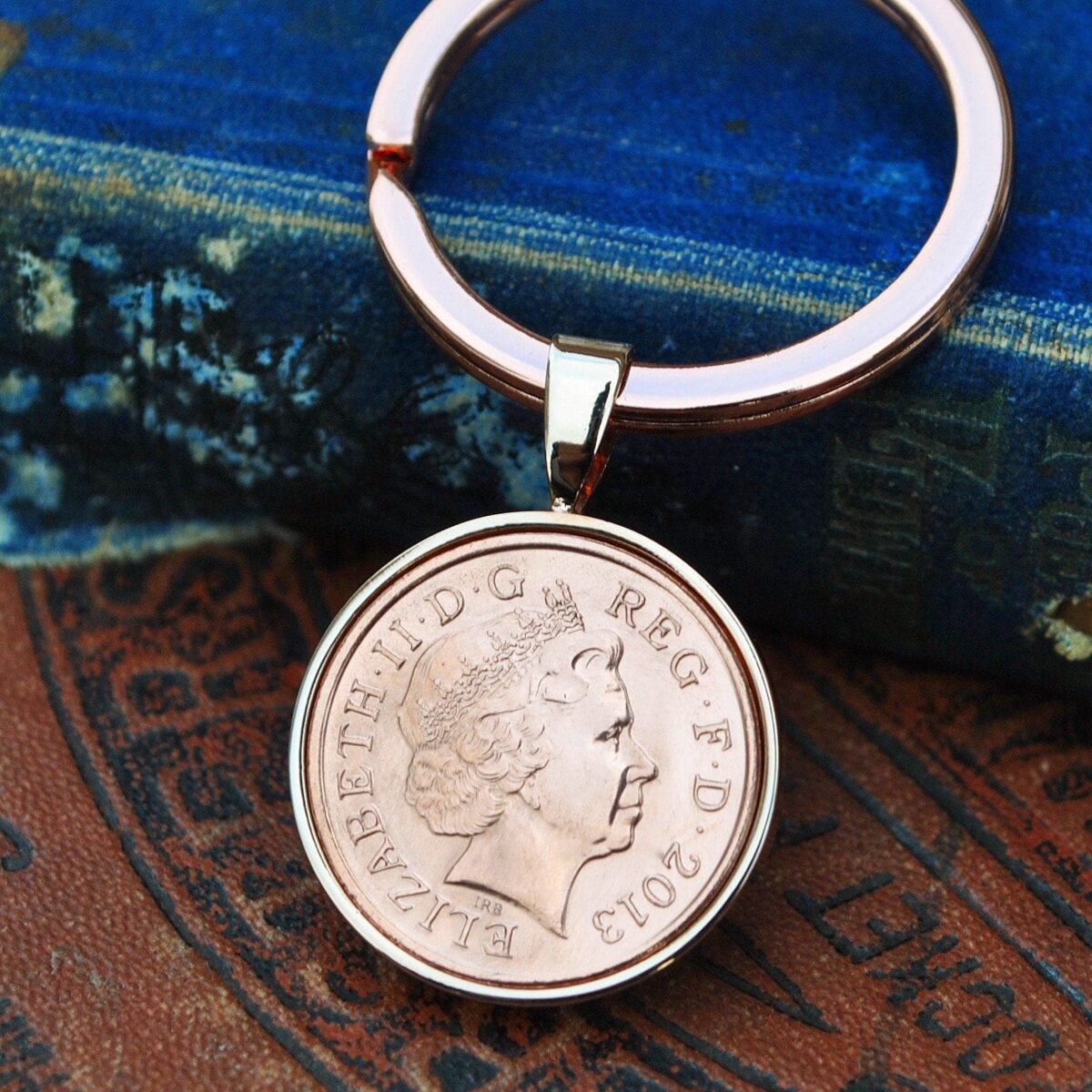 2013 One Pence Coin Keyring