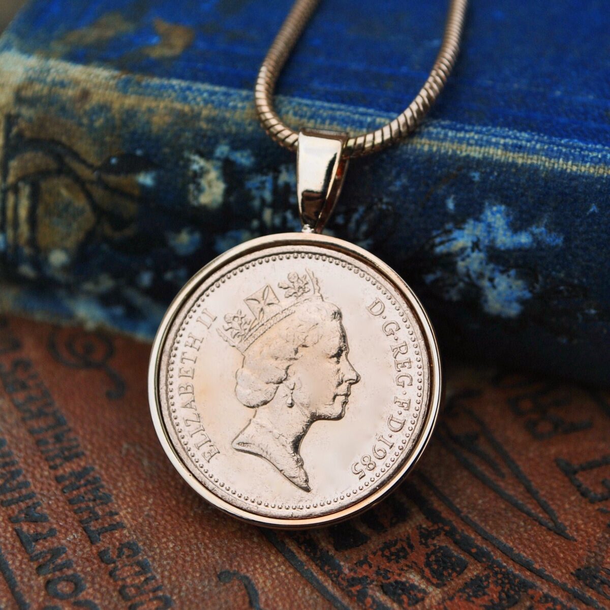 1985 One Pence Coin Necklace