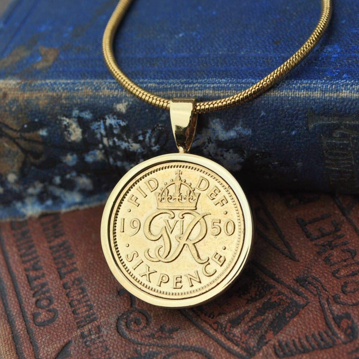 1950 Lucky Sixpence Coin Necklace