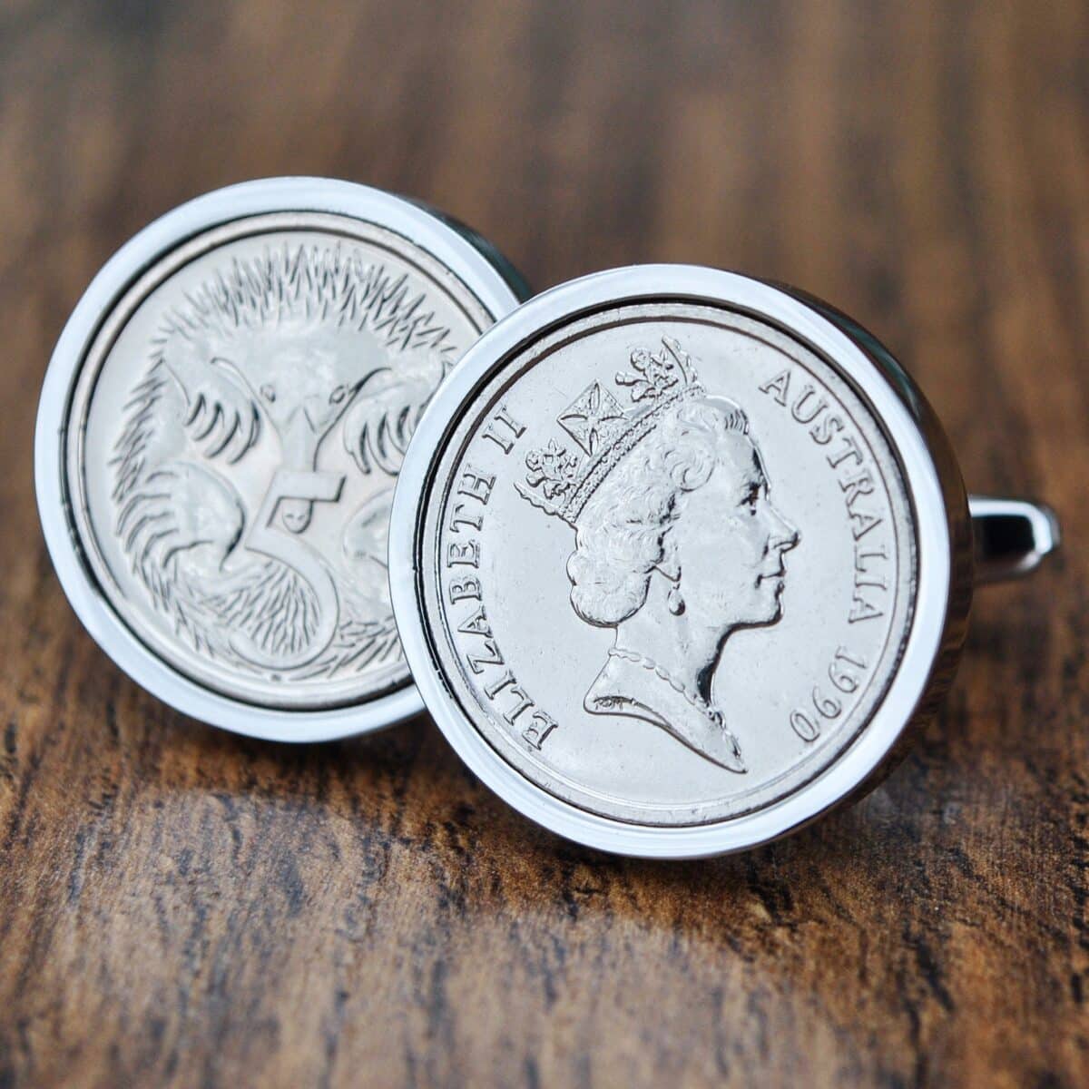 1990 Australian Five Cents Cufflinks