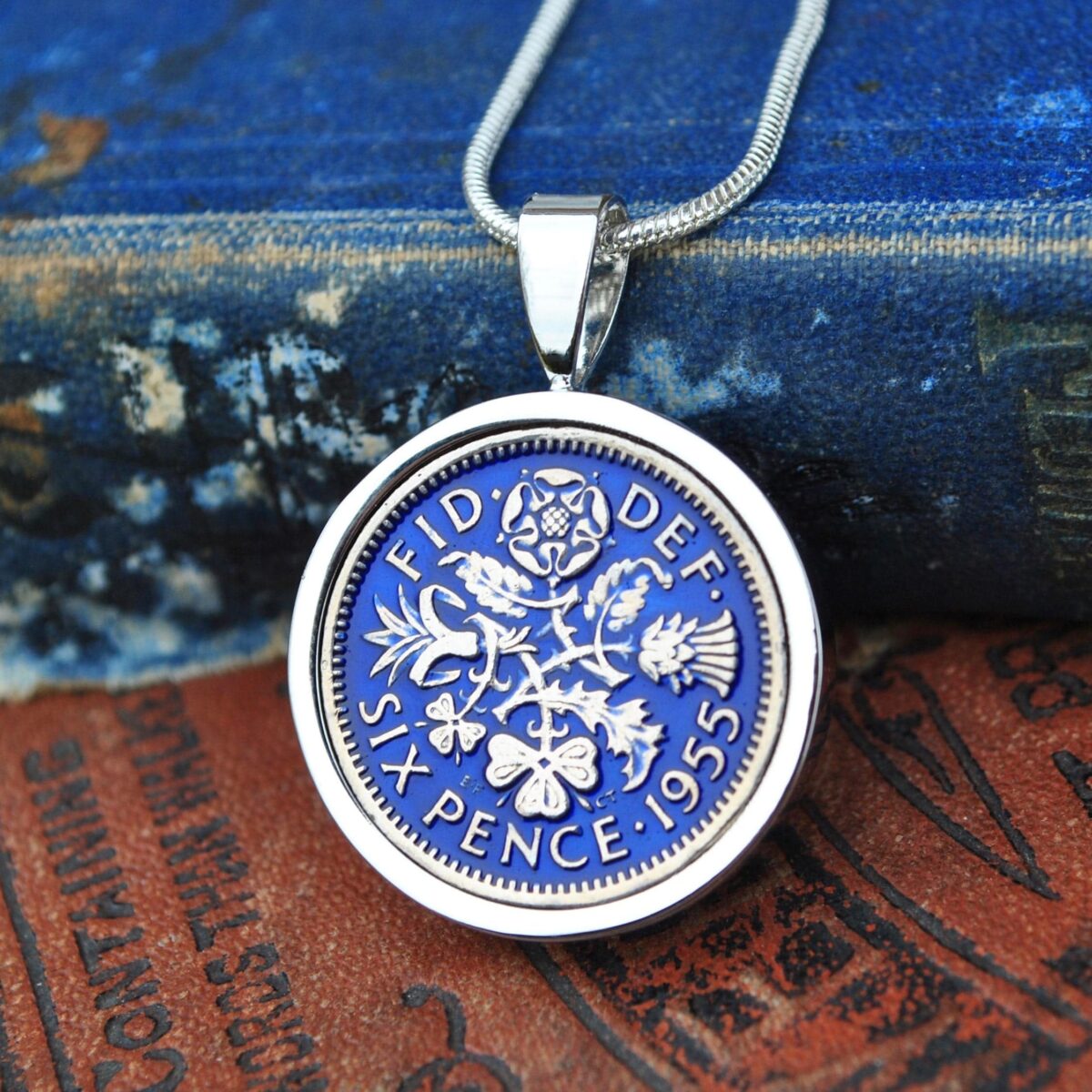 1955 Lucky Sixpence Coin Necklace