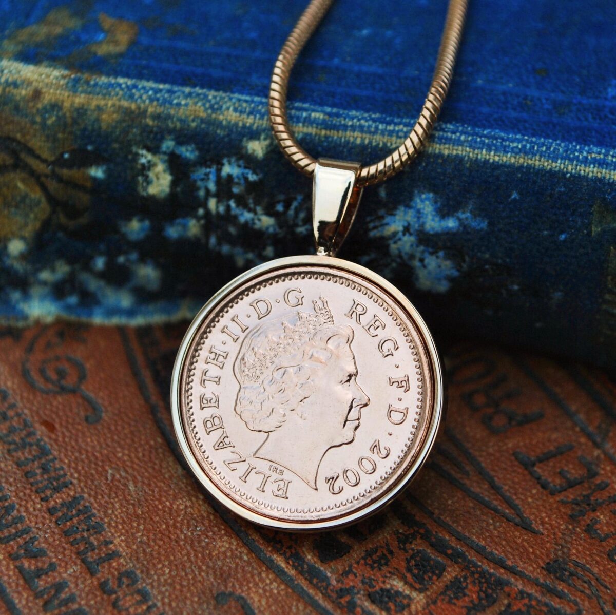 2002 One Pence Coin Necklace