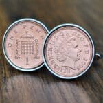2005 One Pence Coin Cufflinks