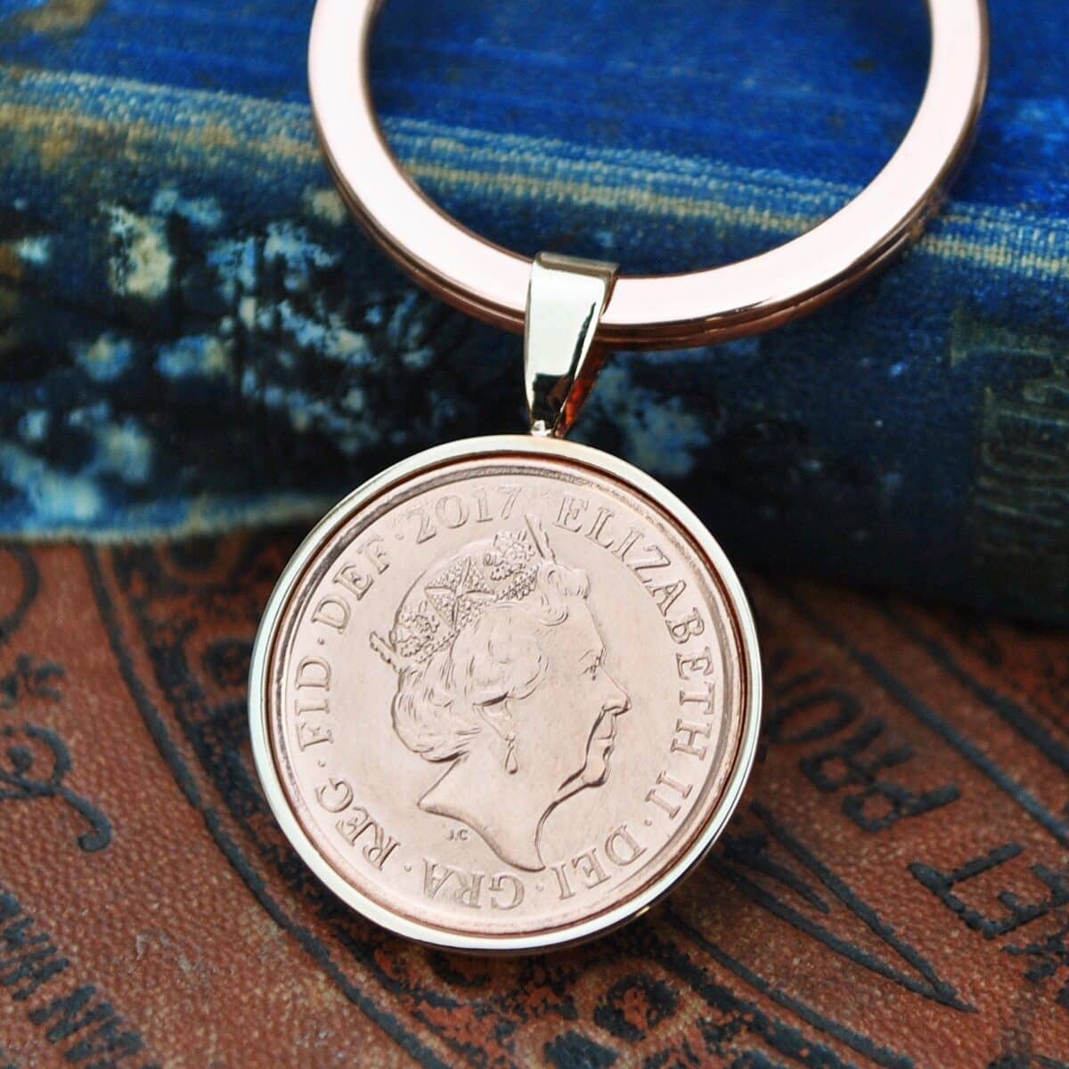 2017 One Penny Coin Keyring