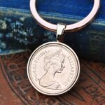 1984 One Pence Coin Keyring
