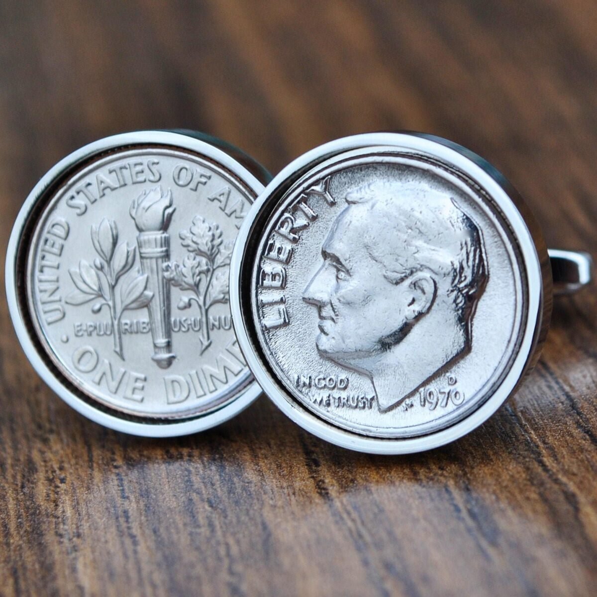 1970 United States Dime Cufflinks