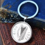 1973 Irish Ten Pence Coin Keyring