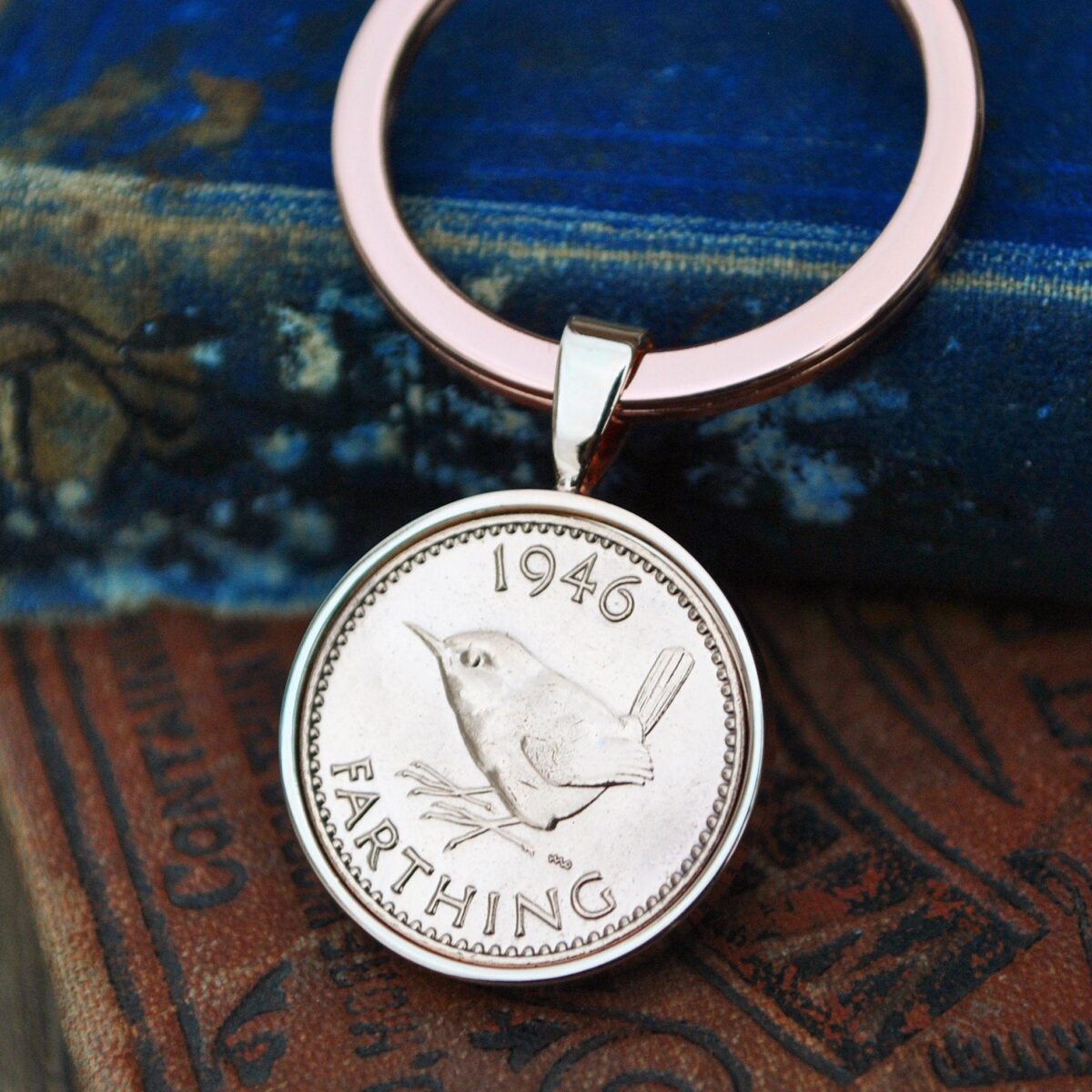 1946 Farthing Coin Keyring