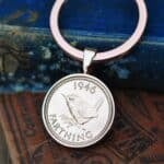 1946 Farthing Coin Keyring