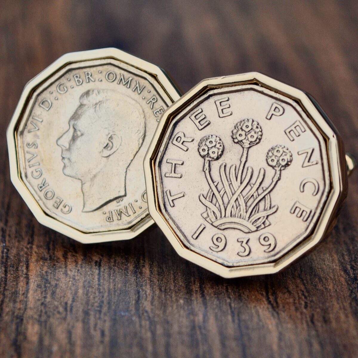 1939 Threepence Coin Cufflinks