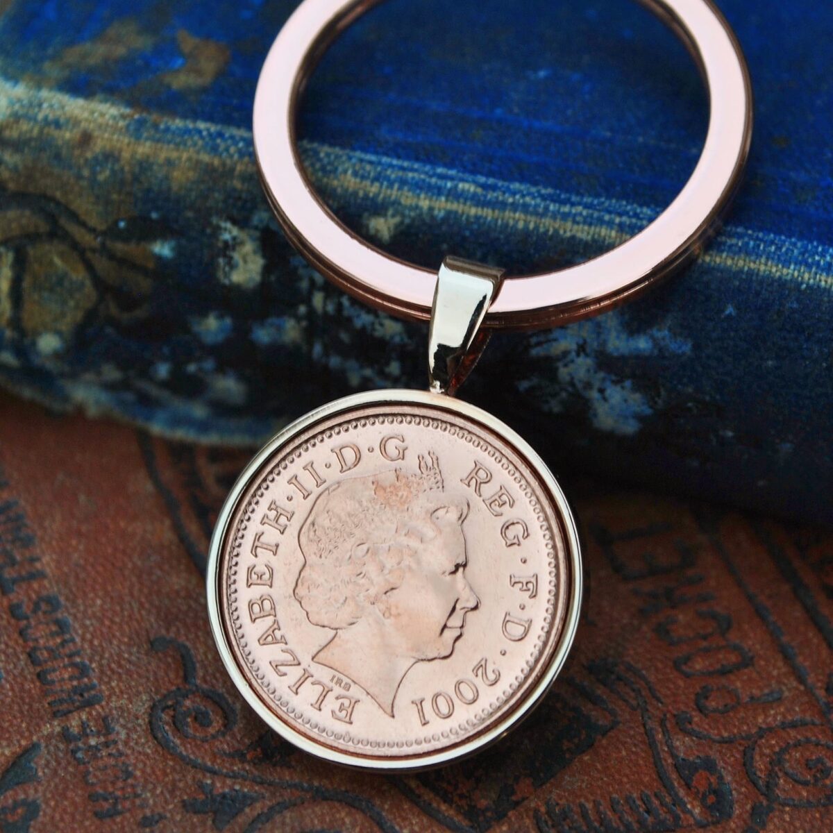 2001 One Pence Coin Keyring
