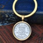 1939 Lucky Sixpence Coin Keyring