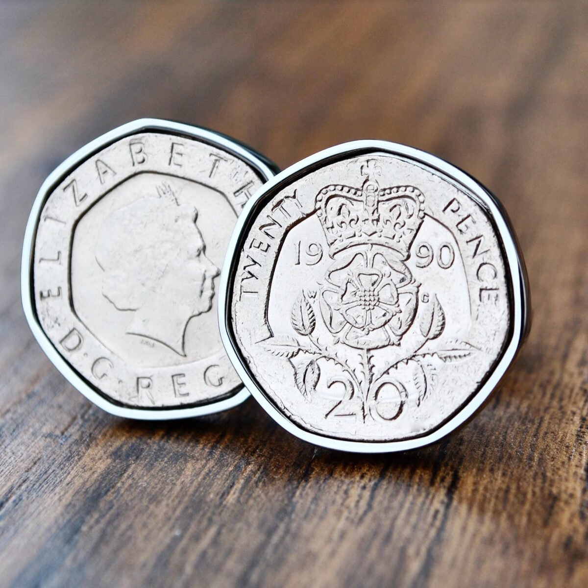 1990 Twenty Pence Coin Cufflinks