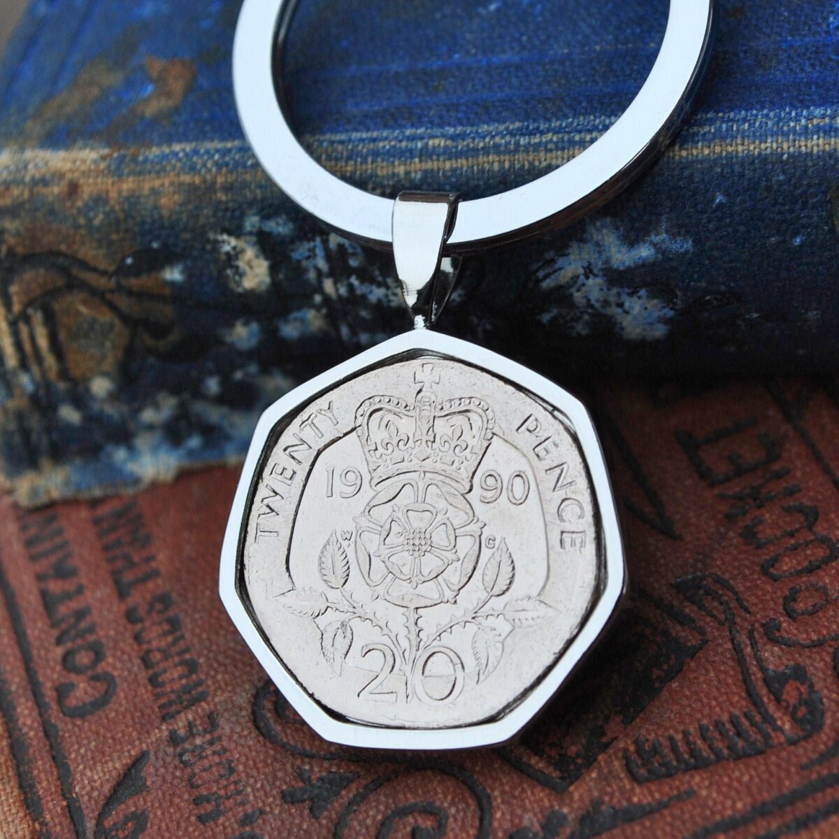 1990 Twenty Pence Coin Keyring