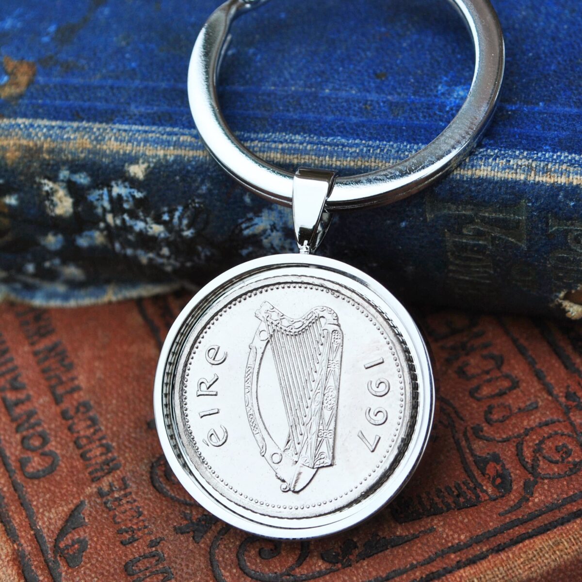 1997 Irish Ten Pence Coin Keyring