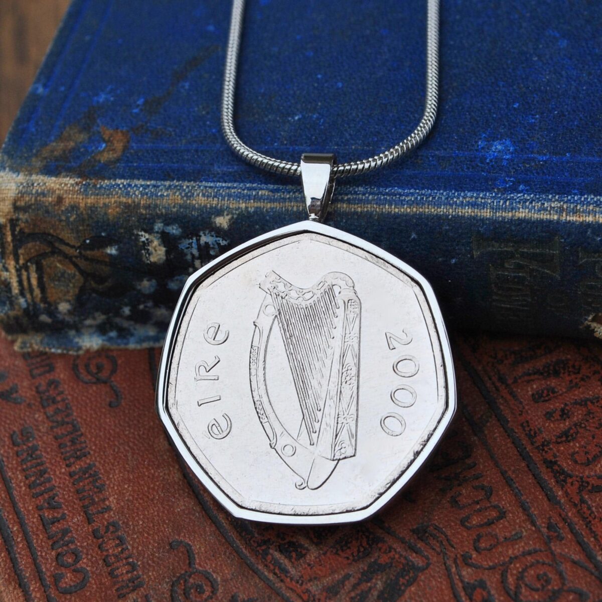 2000 Irish Fifty Pence Coin Necklace