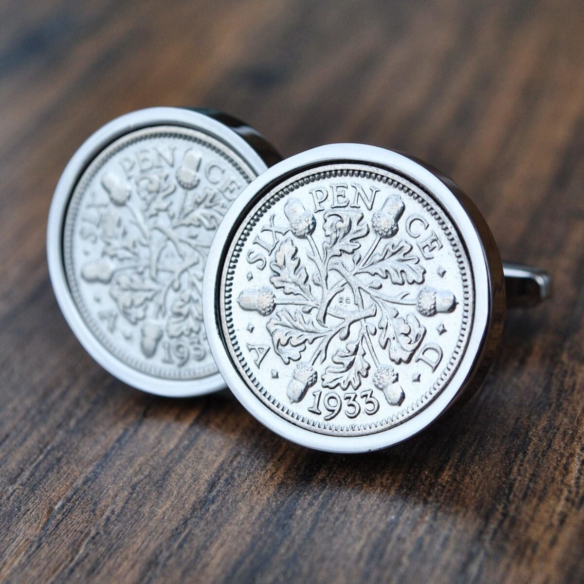 1933 Lucky Sixpence Coin Cufflinks