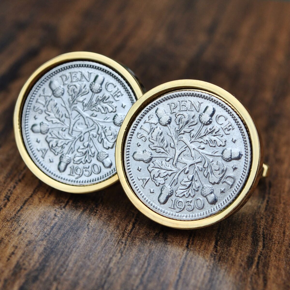 1930 Lucky Sixpence Coin Keyring