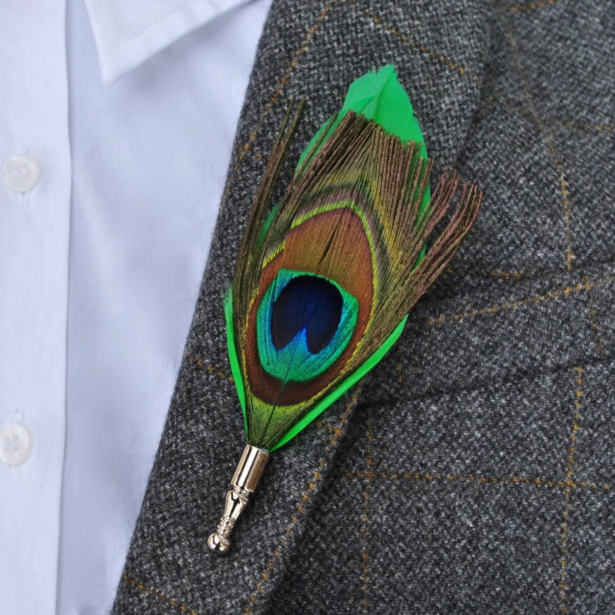 Peacock Lapel Pin - Image 2