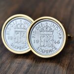1946 Lucky Sixpence Coin Cufflinks