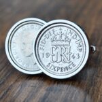 1943 Sixpence Coin Cufflinks Silver