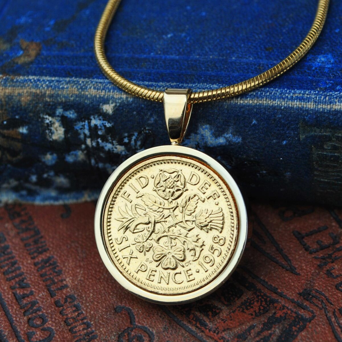 1958 Lucky Sixpence Coin Necklace