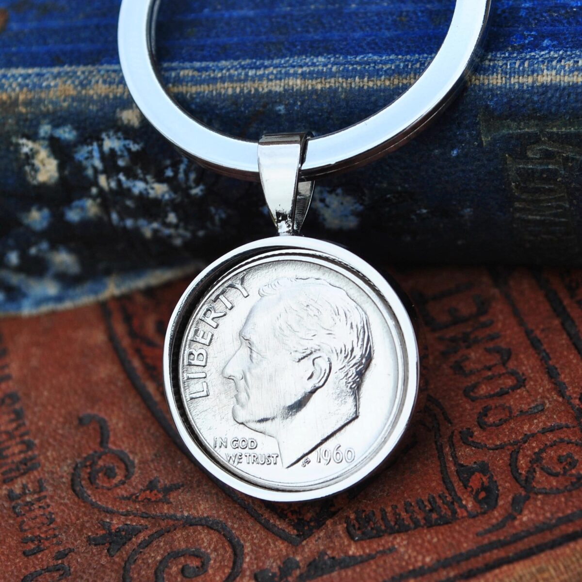 1960 U.S. Dime Coin Keyring