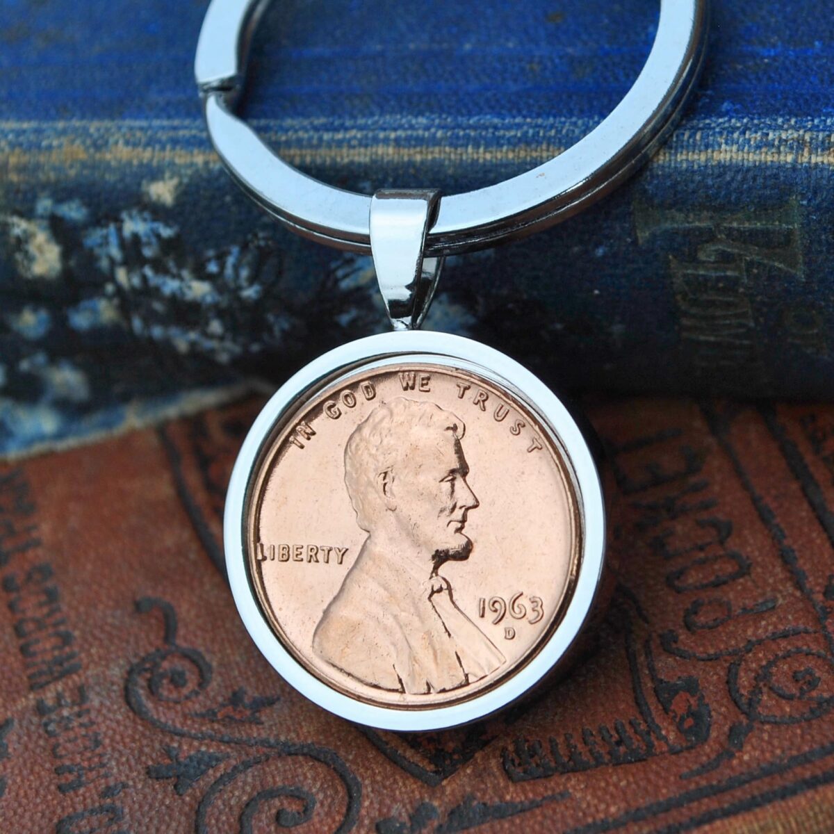 1963 U.S. Penny Coin Keyring
