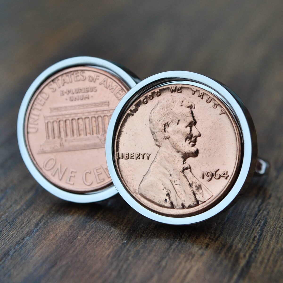 1964 U.S. Penny Coin Cufflinks