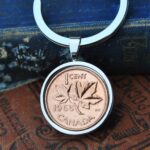 1965 Canadian Penny Coin Keyring