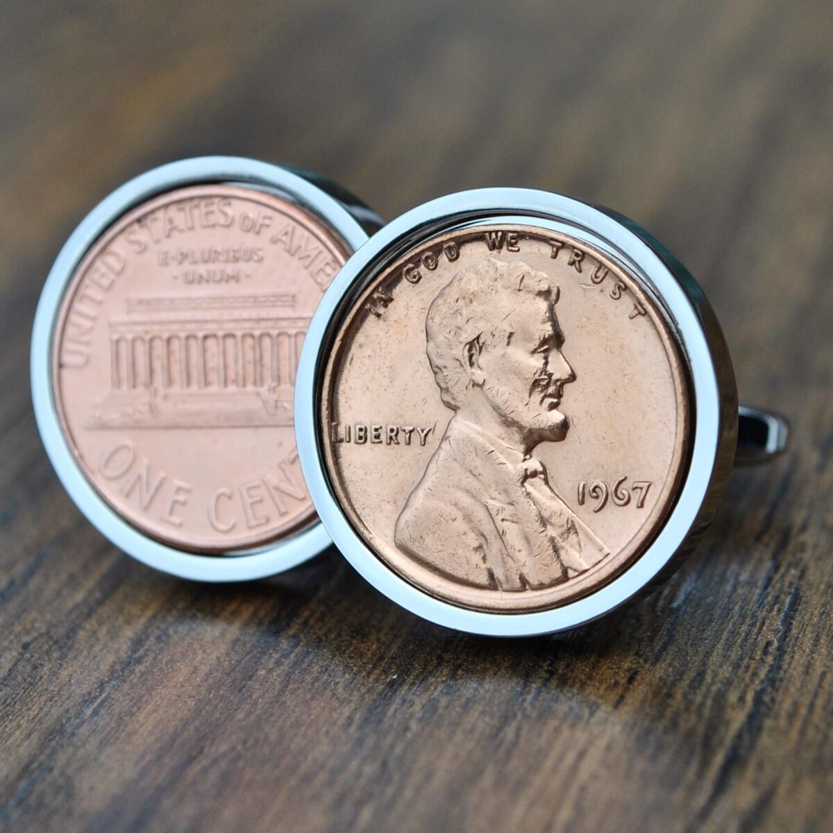 1967 U.S. Penny Coin Cufflinks