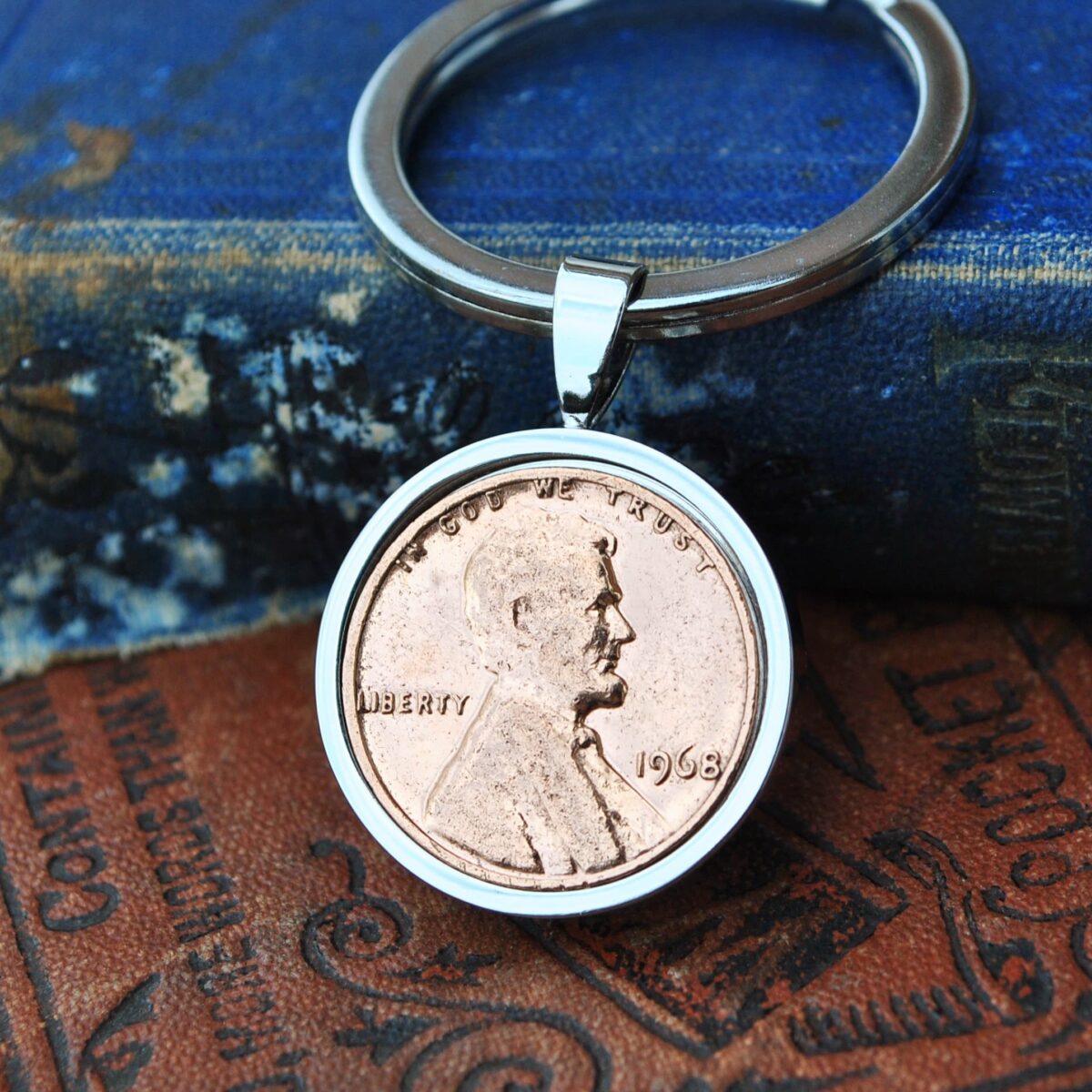 1968 U.S. Penny Coin Keyring