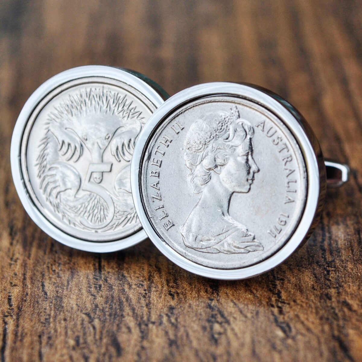 1971 Australian Five Cents Cufflinks