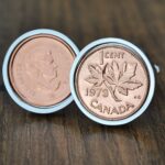 1973 Canadian Penny Coin Cufflinks