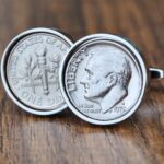 1973 U.S. Dime Coin Cufflinks
