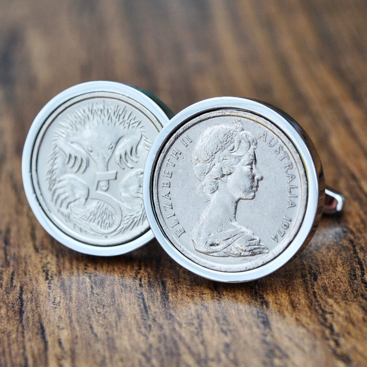 1974 Australian Five Cents Cufflinks