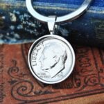 1974 U.S. Dime Coin Keyring