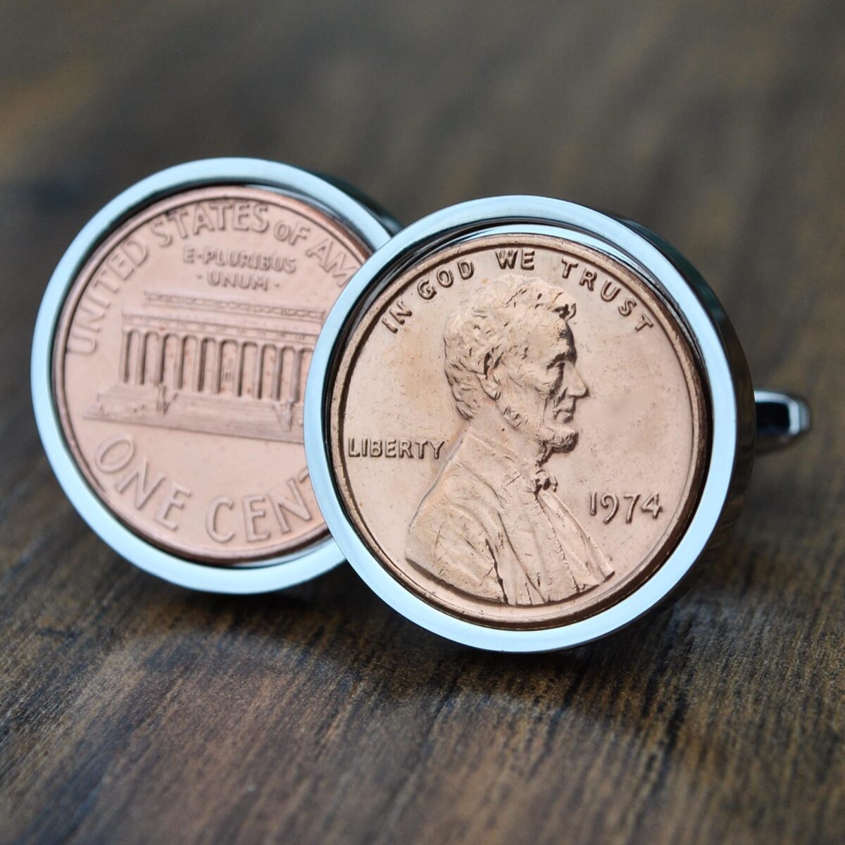 1974 U.S. Penny Coin Cufflinks