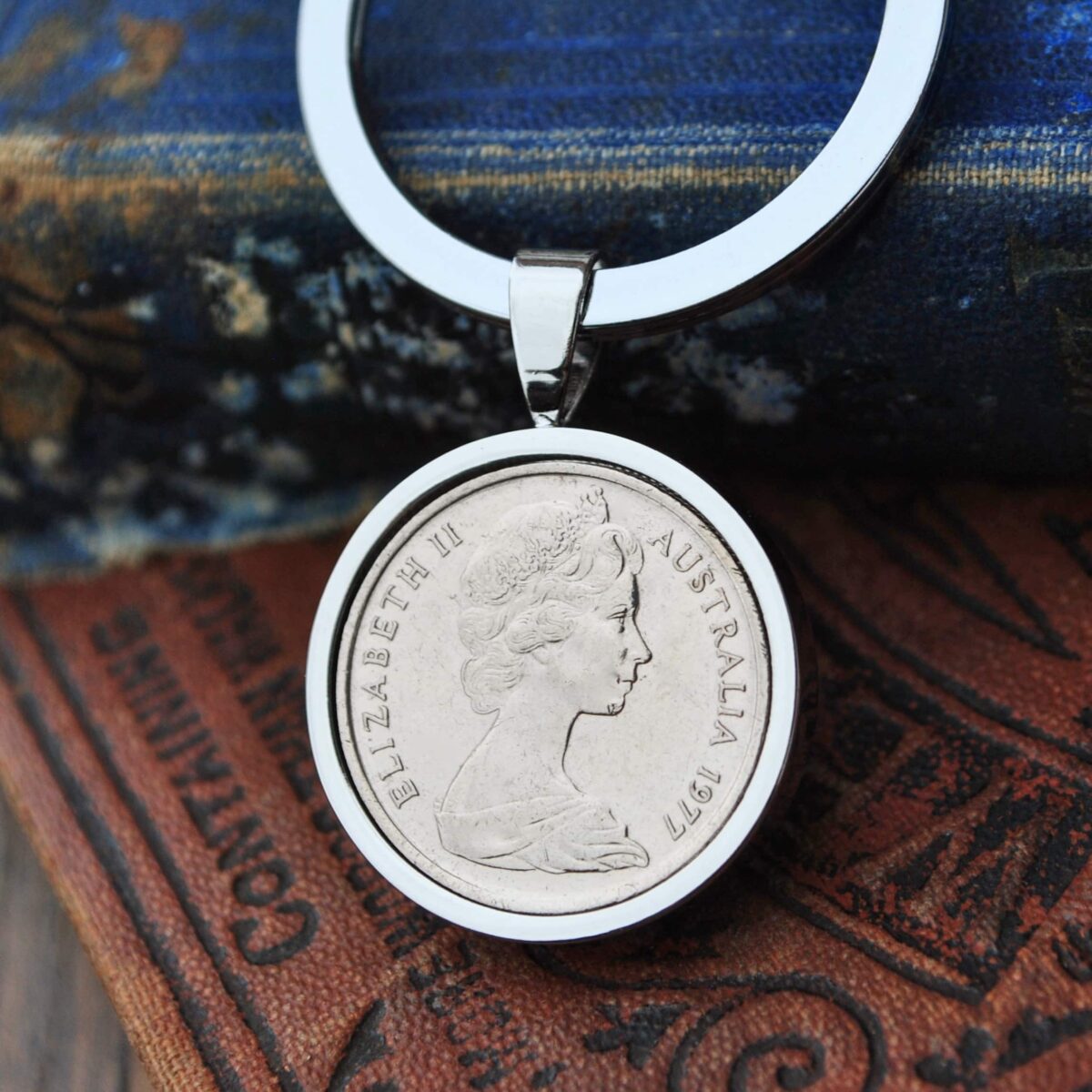 1977 Australian Five Cents Keyring