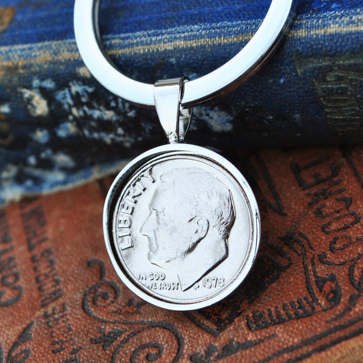 1978 U.S. Dime Coin Keyring
