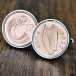 1980 Irish One Penny Cufflinks