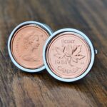 1984 Canadian Penny Coin Cufflinks