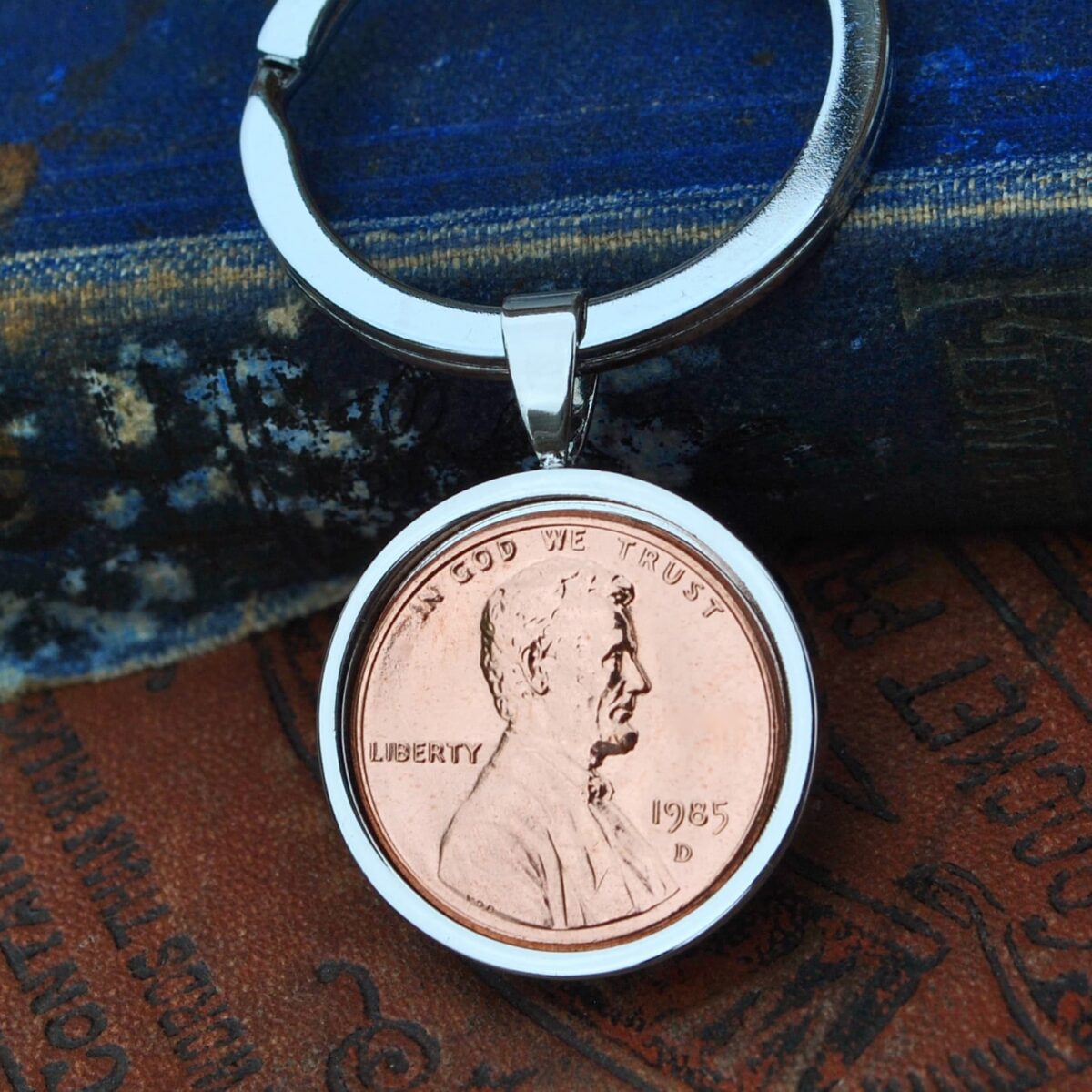 1985 U.S. Penny Coin Keyring