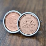 1986 Canadian Penny Coin Cufflinks