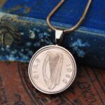 1986 Irish One Penny Necklace, 40th Birthday Gift- Rose Gold