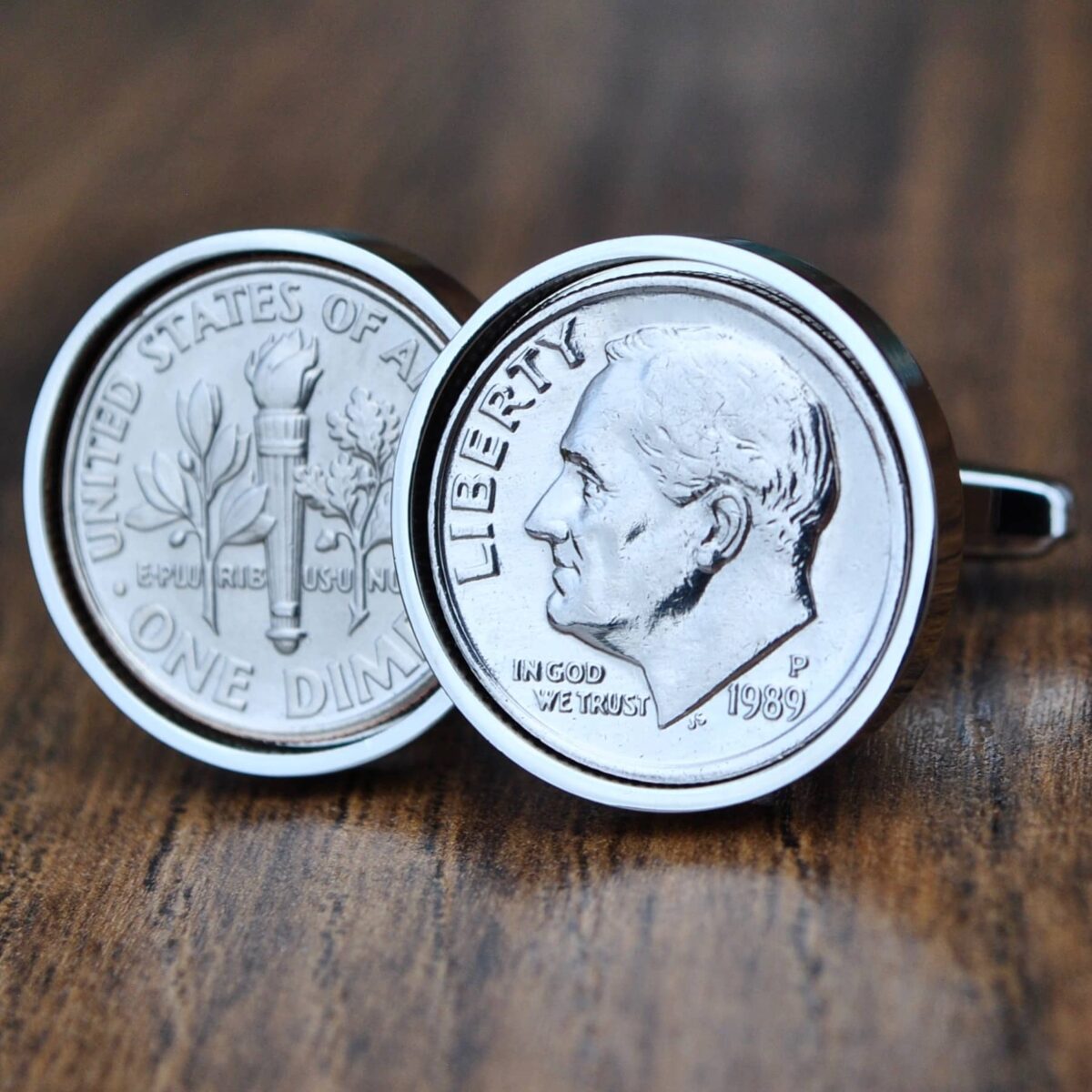 1989 U.S. Dime Coin Cufflinks