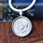 1990 U.S. Dime Coin Keyring